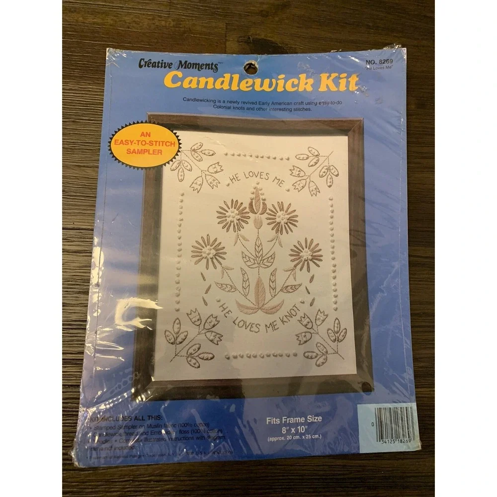 Vintage Creative Moments Candlewick Kit No 8269 He Loves Me NOS